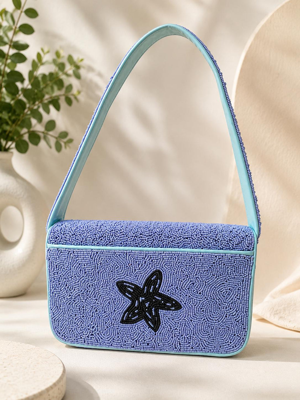 Handmade Beaded Sardines Shoulder Bag | Coastal Statement Purse, Artisan Beadwork Handbag