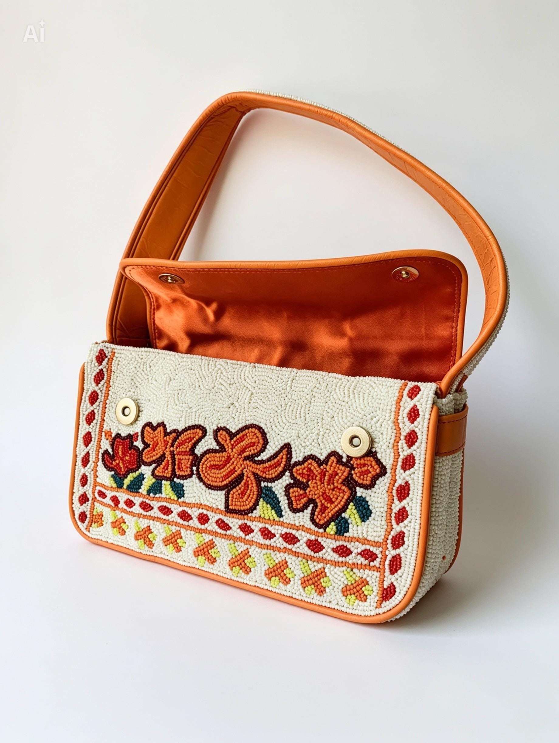 Beaded Tropical Birds Shoulder Bag | Colorful Boho Artisan Purse