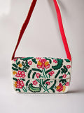 Handmade Beaded Flower Shoulder Bag | Boho vintage Purse for women | Elegant Statement handbag