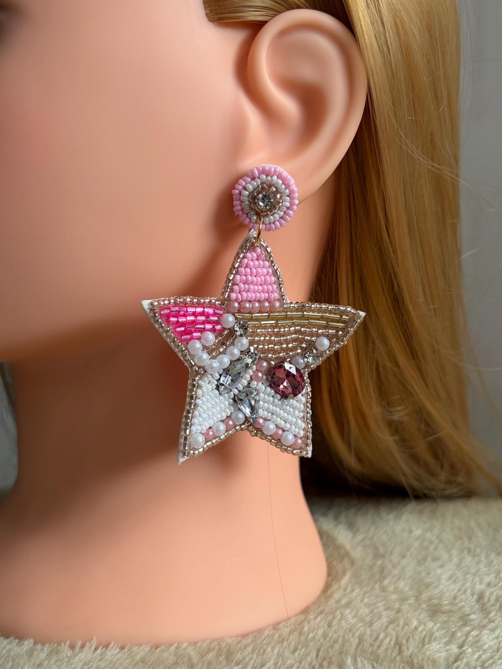Handmade Starfish Seed Bead Earrings | Coastal Ocean Inspired Statement Jewelry